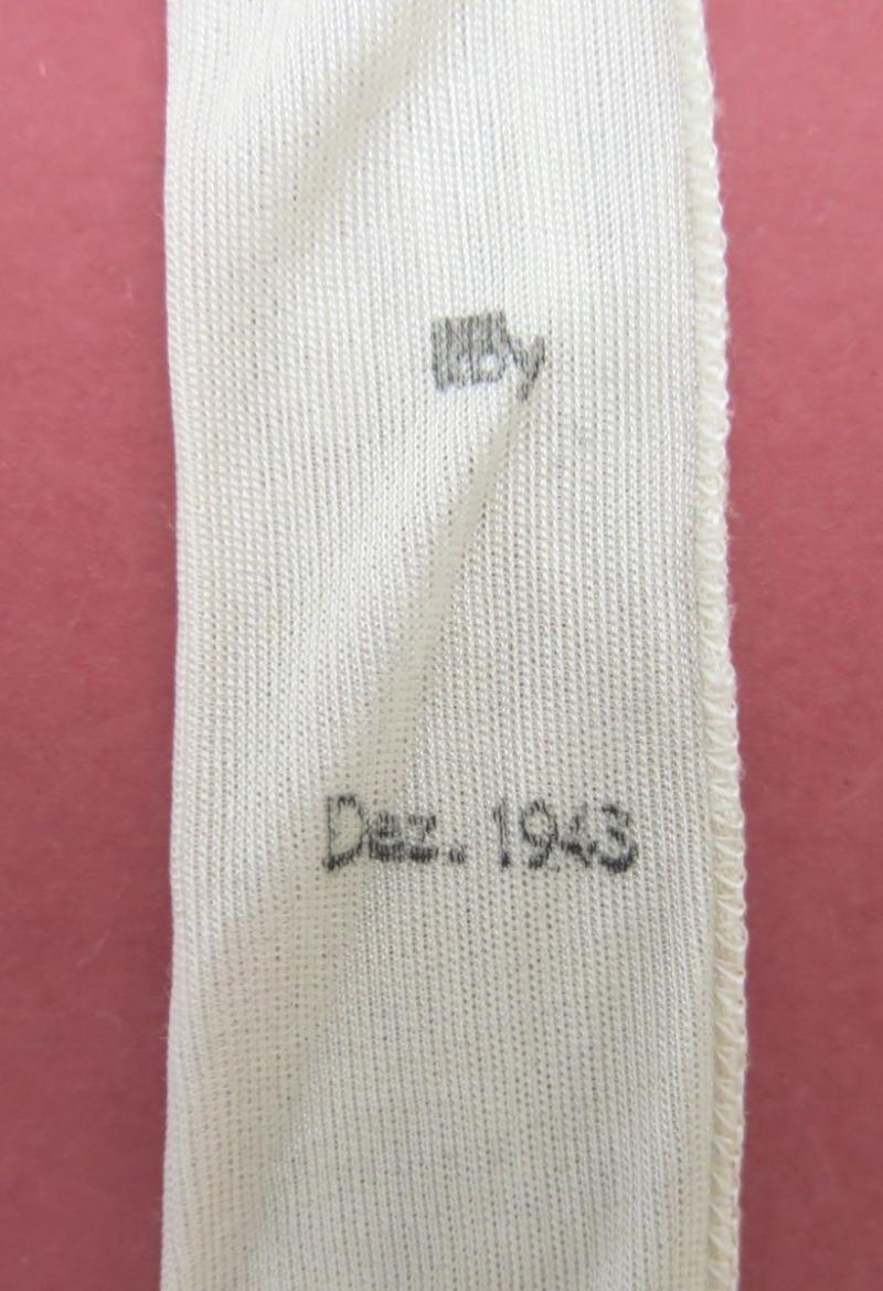 German Wehrmacht 2 cm FLAK Empty Powder Sack kby Dez. 1943.