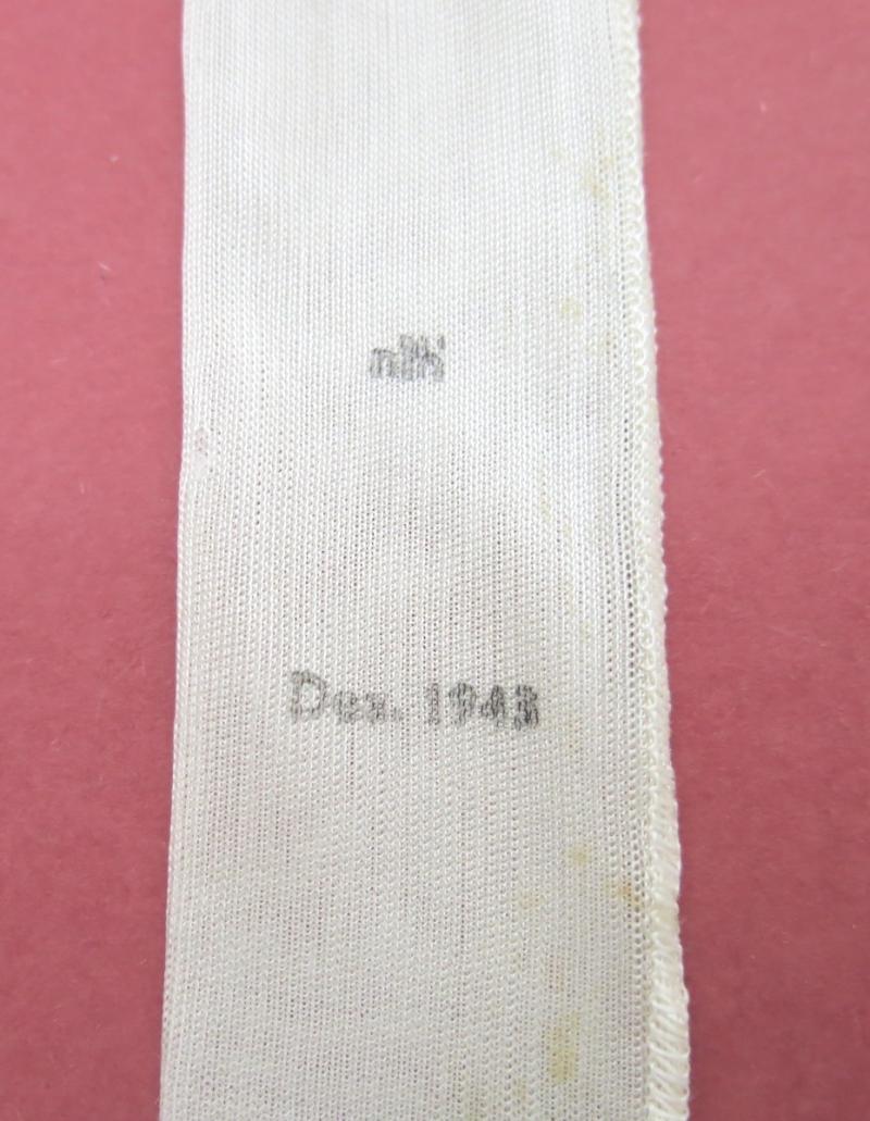 German Wehrmacht 2 cm FLAK Empty Powder Sack nlh Dez. 1943.