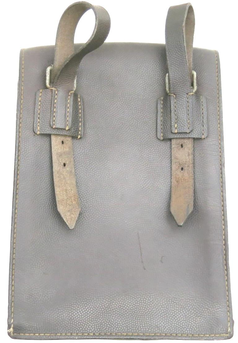 German Wehrmacht/Luftwaffe Dark Brown Meldekartentasche M35 Map Case C. RIESE Berlin SO 16 1940 Dated Nearly Mint.