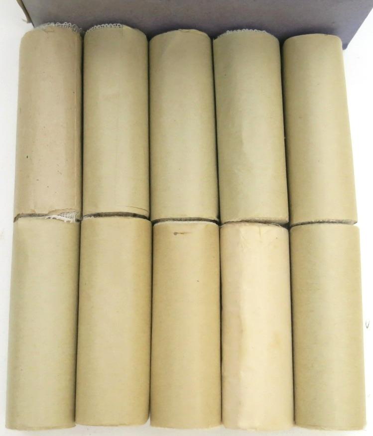 German Civilian Pre War And Wartime Era 10 Stück Mullbinden 8 cm x 4 m Complete Box.