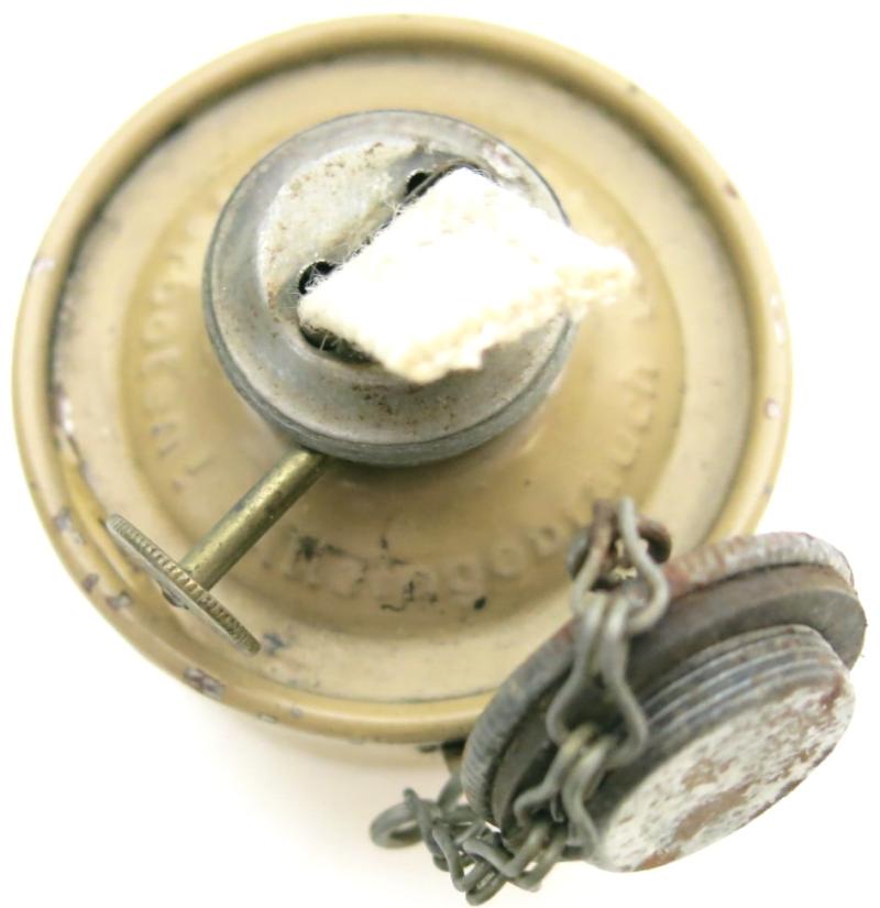 German Wehrmacht Karbid Lamp Einheitslaterne Stahl In Sand Colour Small Petrol Lighter Maker ago.