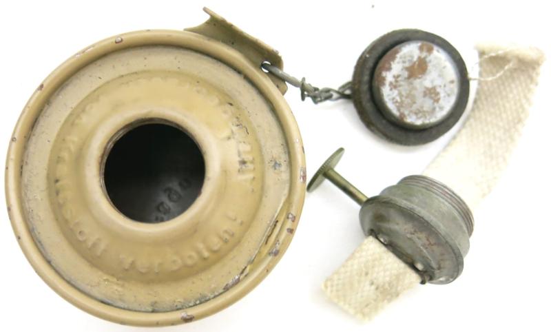 German Wehrmacht Karbid Lamp Einheitslaterne Stahl In Sand Colour Small Petrol Lighter Maker ago.
