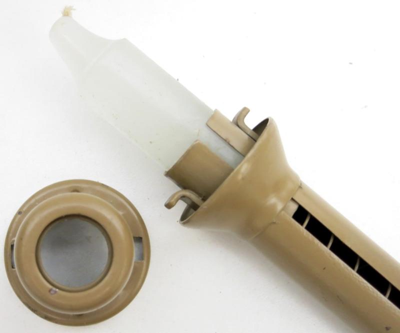 German Wehrmacht Karbid Lamp Einheitslaterne Stahl In Sand Colour Candle Holder Maker nkv.