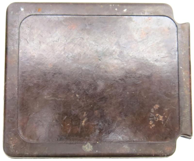 German Wehrmacht Karbid Speckled Chocolate Brown Bakelite Container.