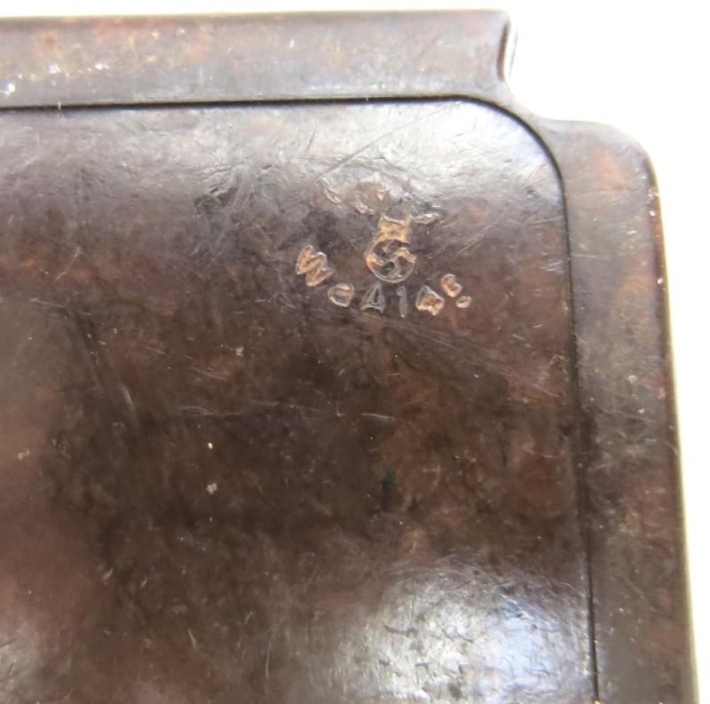 German Wehrmacht Karbid Speckled Chocolate Brown Bakelite Container.