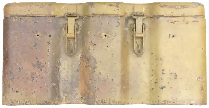 German Wehrmacht Deutsches Afrika Korps DAK 3 S.Mi.35 Schrapnellmine 35 Transport Box Case, Tropical In Sand Colour And Battle Damage.