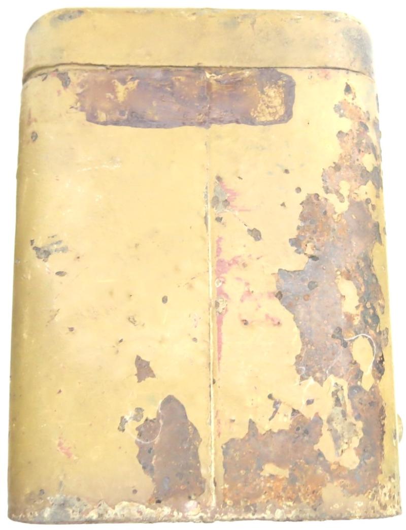 German Wehrmacht Deutsches Afrika Korps DAK 3 S.Mi.35 Schrapnellmine 35 Transport Box Case, Tropical In Sand Colour And Battle Damage.