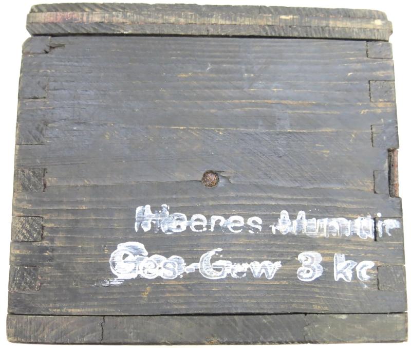 German Wehrmacht Zündmittel für je 9 S.Mi.35 Schrapnellmine 35 Spare Fuzes And Parts Box For 9 Mines, jtw 1943, Minty.