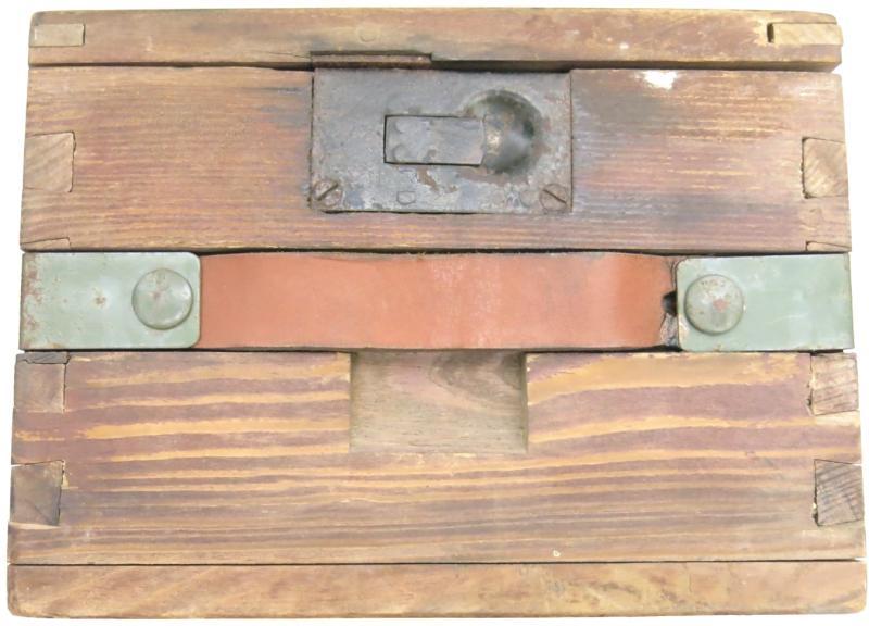 German Wehrmacht Zündmittel für je 9 S.Mi.35 Schrapnellmine 35 Spare Fuzes And Parts Box For 9 Mines, FM & S 1940, Nice Unpainted Variation Box.