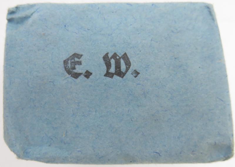 German Wehrmacht Medical 100 g entfettete Watte Wehrkreissanitätspark VI, (Münster, Osnabrück), April. 1944, Mint Unused.