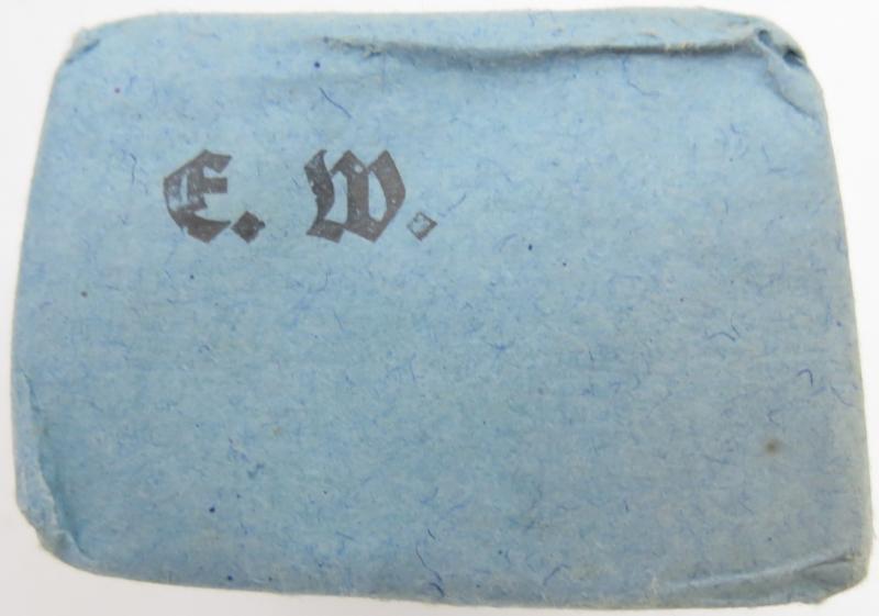 German Wehrmacht Medical 100 g entfettete Watte Wehrkreissanitätspark VI, (Münster, Osnabrück), April. 1944, Mint Unused.