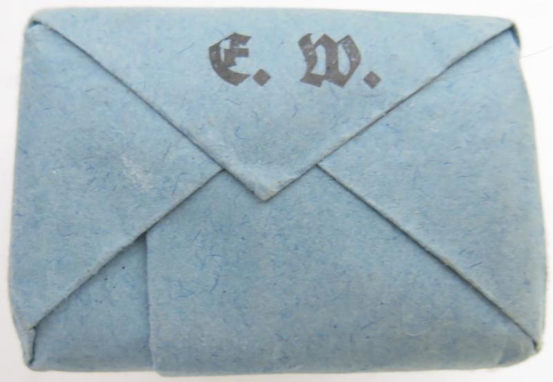 German Wehrmacht Medical 100 g entfettete Watte Wehrkreissanitätspark VI, (Münster, Osnabrück), April. 1944, Mint Unused.