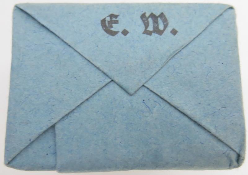 German Wehrmacht Medical 100 g entfettete Watte Wehrkreissanitätspark VI, (Münster, Osnabrück), April. 1944, Mint Unused.