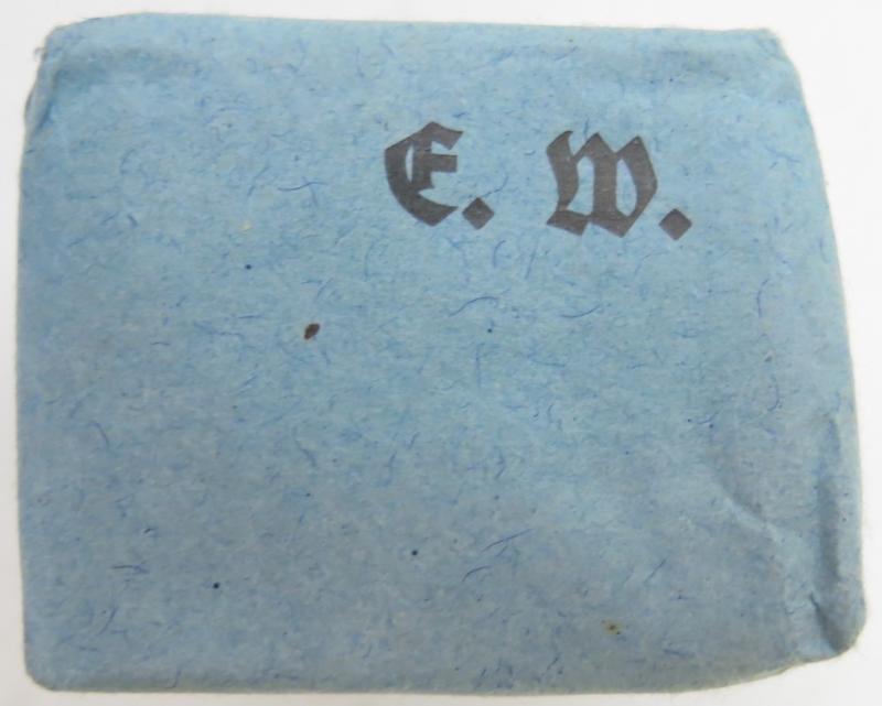 German Wehrmacht Medical 100 g entfettete Watte Wehrkreissanitätspark VI, (Münster, Osnabrück), April. 1944, Mint Unused.