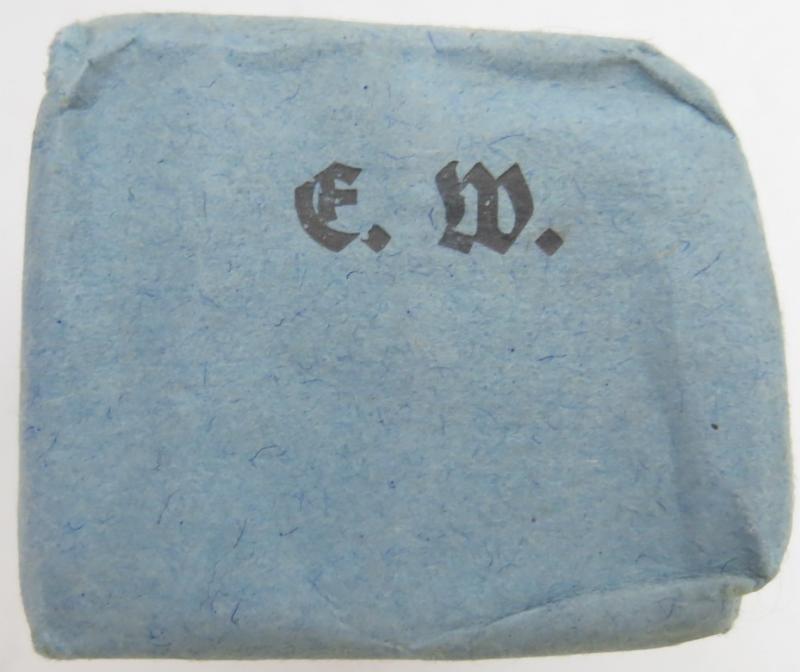 German Wehrmacht Medical 100 g entfettete Watte Wehrkreissanitätspark VI, (Münster, Osnabrück), April. 1944, Mint Unused.