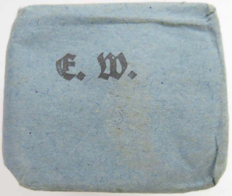 German Wehrmacht Medical 100 g entfettete Watte Wehrkreissanitätspark VI, (Münster, Osnabrück), April. 1944, Mint Unused.