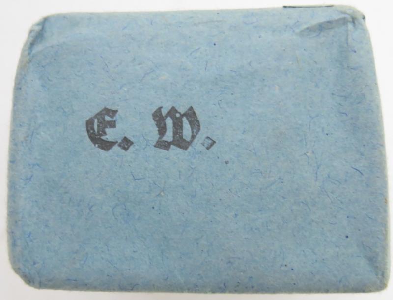 German Wehrmacht Medical 100 g entfettete Watte Wehrkreissanitätspark VI, (Münster, Osnabrück), April. 1944, Mint Unused.