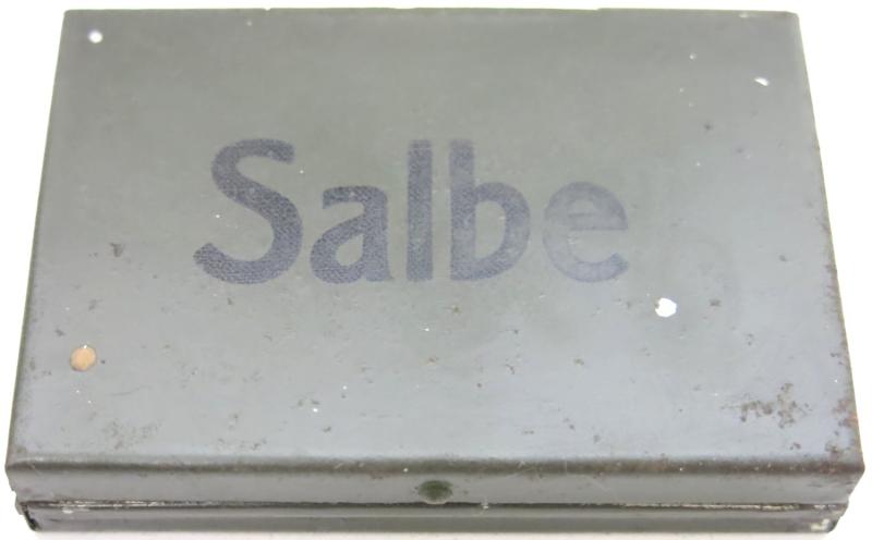 German Wehrmacht Medical Salbe Tin Full With Its Four Original Salbe Tubes, This Is Very Rare To Find.