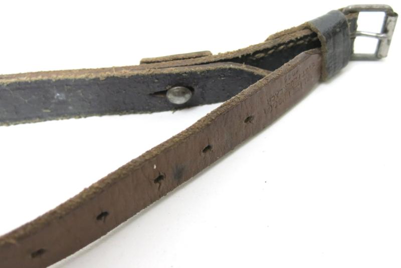 German Wehrmacht Fast Release Utility Strap 54 x 1,8 cms 17 Holes CARL HEPTING & Co. STGT. FEUERBACH 1941, Nearly Mint.