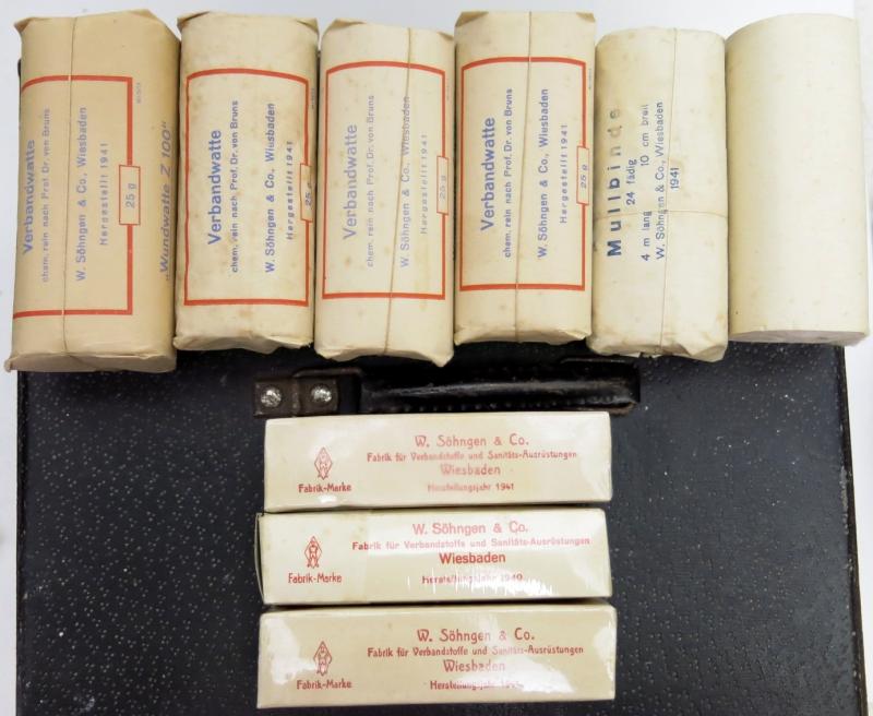 German Luftschutz Kleine Hausapotheke With Half Of The Original Contents, Nice