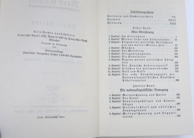 Mein Kampf Book Hochzeitsausgabe Wedding Edition 1939 With City Or Region Gold Shield On The Cover, Unused.