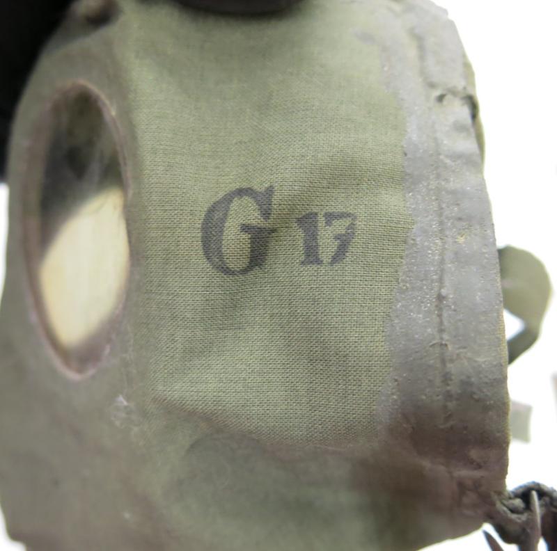 German Luftschutz Volksgasmaske VM44 Size 2, (Medium), 1945 Dated With Total Last Ditch Cardboard Made Filter.