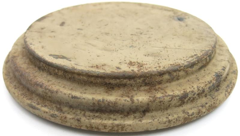 German Wehrmacht T. Mi. Pilz 43 Tellermine Pilz 43 Pressure Plate With Original Sand Colour, Barn Find, Inert.