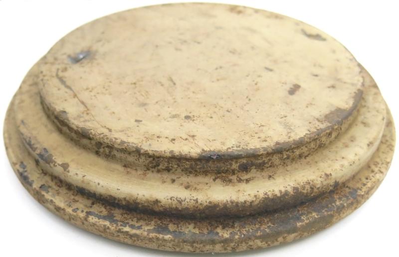 German Wehrmacht T. Mi. Pilz 43 Tellermine Pilz 43 Pressure Plate With Original Sand Colour, Barn Find, Inert.