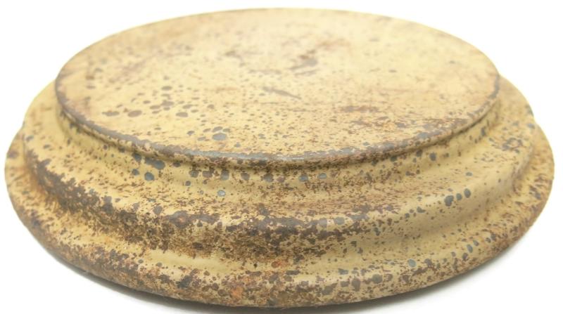 German Wehrmacht T. Mi. Pilz 43 Tellermine Pilz 43 Pressure Plate With Original Sand Colour, Barn Find, Inert.