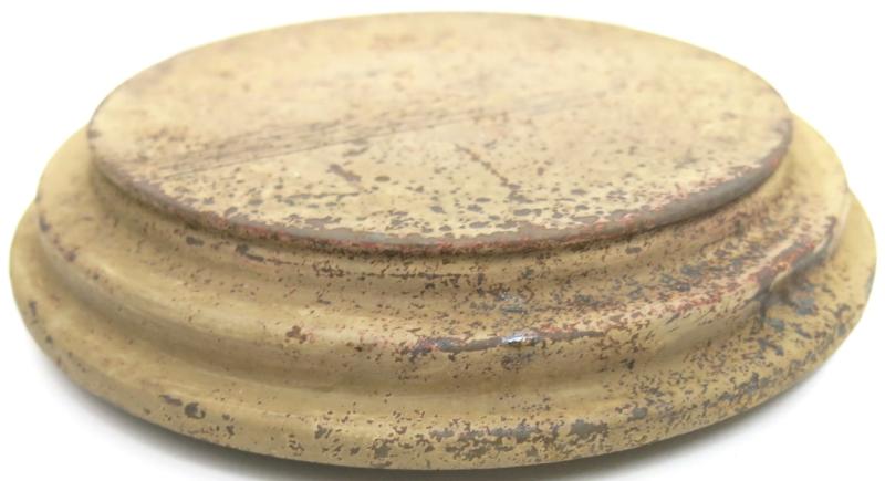 German Wehrmacht T. Mi. Pilz 43 Tellermine Pilz 43 Pressure Plate With Original Sand Colour, Barn Find, Inert.