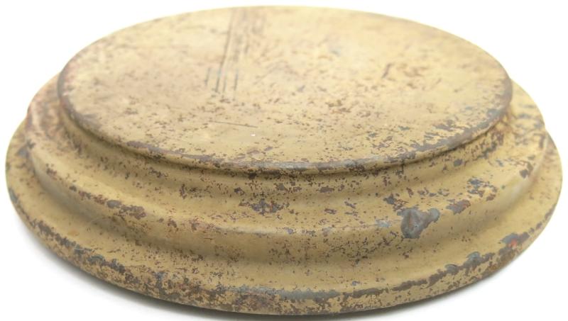 German Wehrmacht T. Mi. Pilz 43 Tellermine Pilz 43 Pressure Plate With Original Sand Colour, Barn Find, Inert.