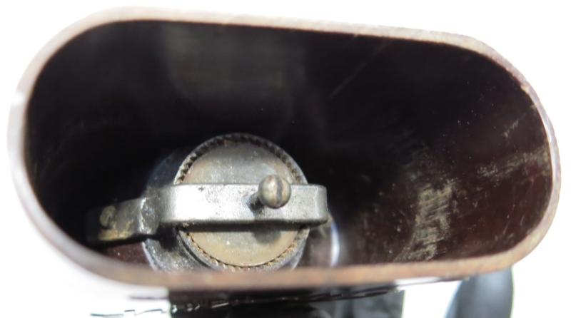 German Wehrmacht Reddish Bakelite Coffee Grinder Mint Condition Double BO Garantie Stamp, Sand Mixed Bakelite.