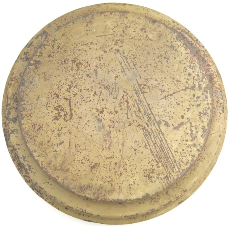 German Wehrmacht T. Mi. Pilz 43 Tellermine Pilz 43 Pressure Plate With Original Sand Colour bdn 1943, Barn Find, Inert.