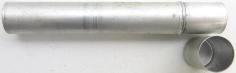 German Wehrmacht Sanitär Aluminium Tablettenröhrchen Medical Pills Tube Acid. boric. 1 g, Empty.