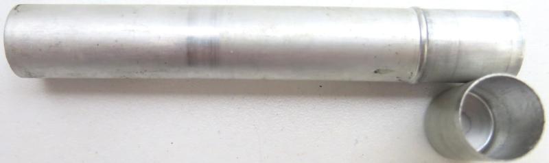 German Wehrmacht Sanitär Aluminium Tablettenröhrchen Medical Pills Tube Tannalbin 0.5 g, Empty.