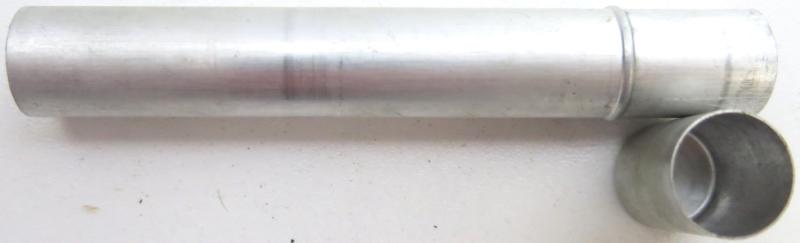 German Wehrmacht Sanitär Aluminium Tablettenröhrchen Medical Pills Tube Magnes. peroxydat. 0,5 g, Empty.