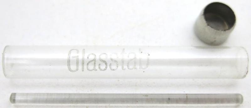 German Wehrmacht Sanitär Small Glass Tube Glasstab With Glass Stick.