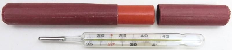 German Wehrmacht Thermometer With Cardboard Transport Tube 1944.