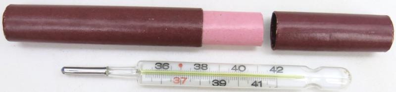 German Kriegsmarine Thermometer With Cardboard Transport Tube.