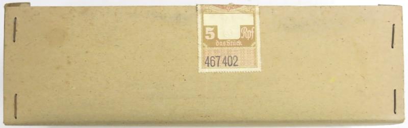 German Wehrmacht Full Unopened Box Of Vaultier Flora Stumpen, 100 Stumpen.