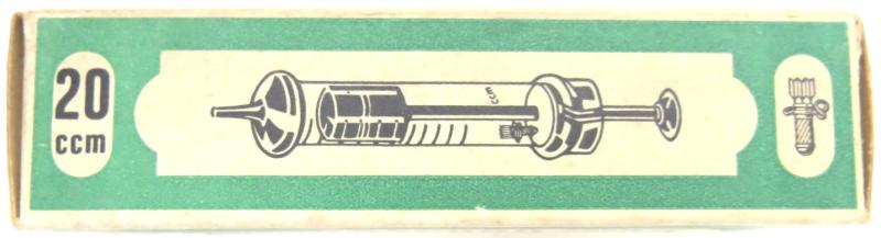 German Wehrmacht Medical 20 ccm Original Record Spritze Syringe Mint Unused In Its Original Cardboard Box.