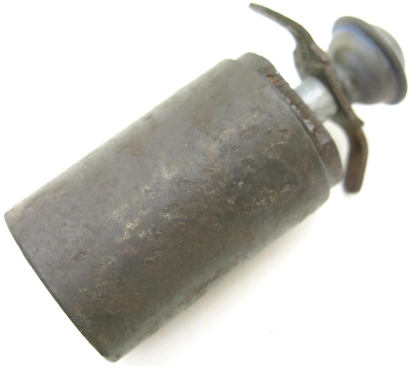 German Wehrmacht Splitterbombe SD 0,5 kg Cluster Bomb/Last Ditch Hangrenade With Unmarked BZE39 Fuze, Edged Bottom Variation, Inert.