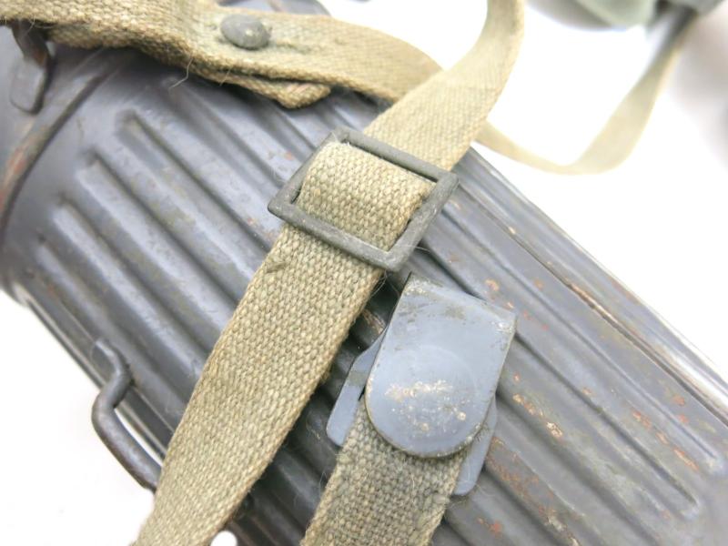 German Luftwaffe Legion Condor GM30 Gas Mask Set In Blue, Can 1934, Mask G= 1935.