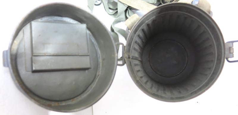 German Luftwaffe Legion Condor GM30 Gas Mask Set In Blue, Can 1934, Mask G= 1935.
