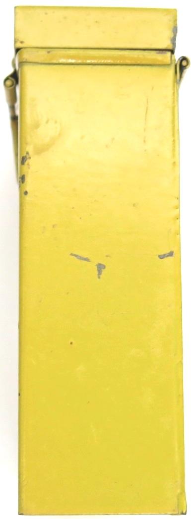 German Wehrmacht Ungt. Ammon. sulfoichthyol. (Frostsalbe) Medical Yellow Tin For Lazarette Field Hospital, Nice Box In Very Good Condition.