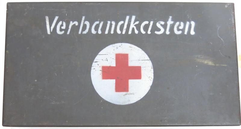 German Wehrmacht Verbandkasten Late War Contents Variation, 100% Complete, Hard To Find Variation.